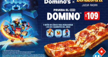 Llega a México la pizza “Domino” de la que todos hablan para crear una Noche de Juego perfecta en colaboración con Minecraft Dungeons II
